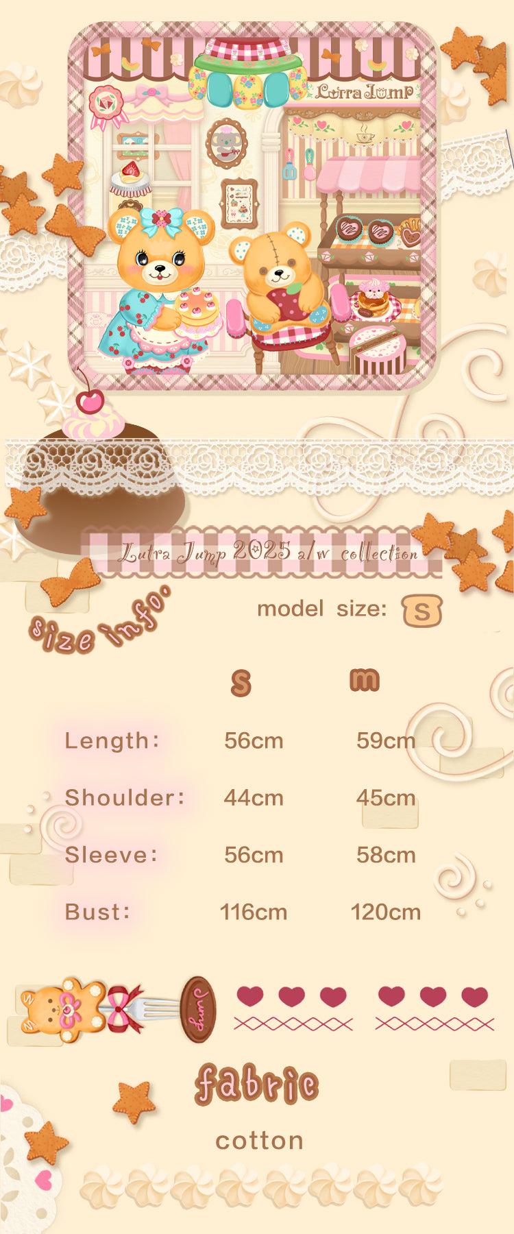 Cream Puppy Cutlery Lace Sweet Pink Knitted Cardigan Sweater