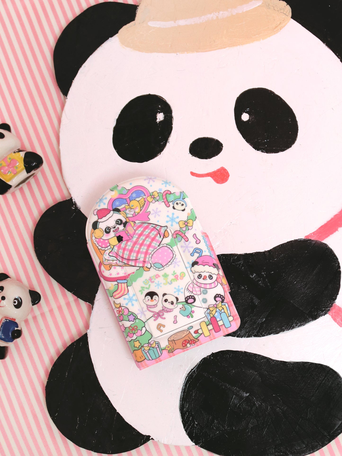 Cute winter panda card collection card book