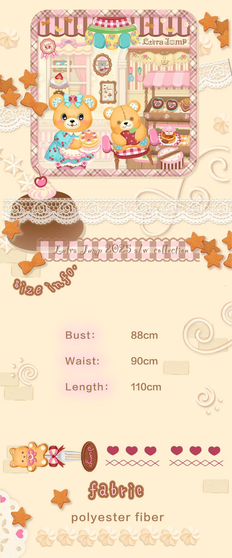 Pink plaid print bunny sweet lace loose vest dress long skirt