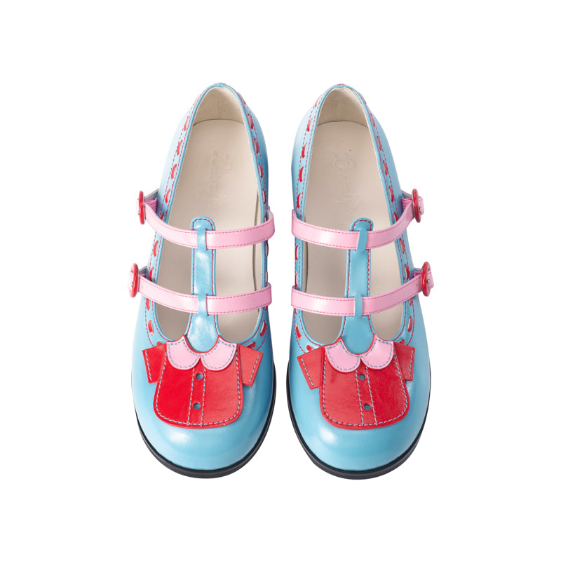 Shoes for Women Original Cute Contrast Color Design Mary Jane Small Clothes Leather Shoes