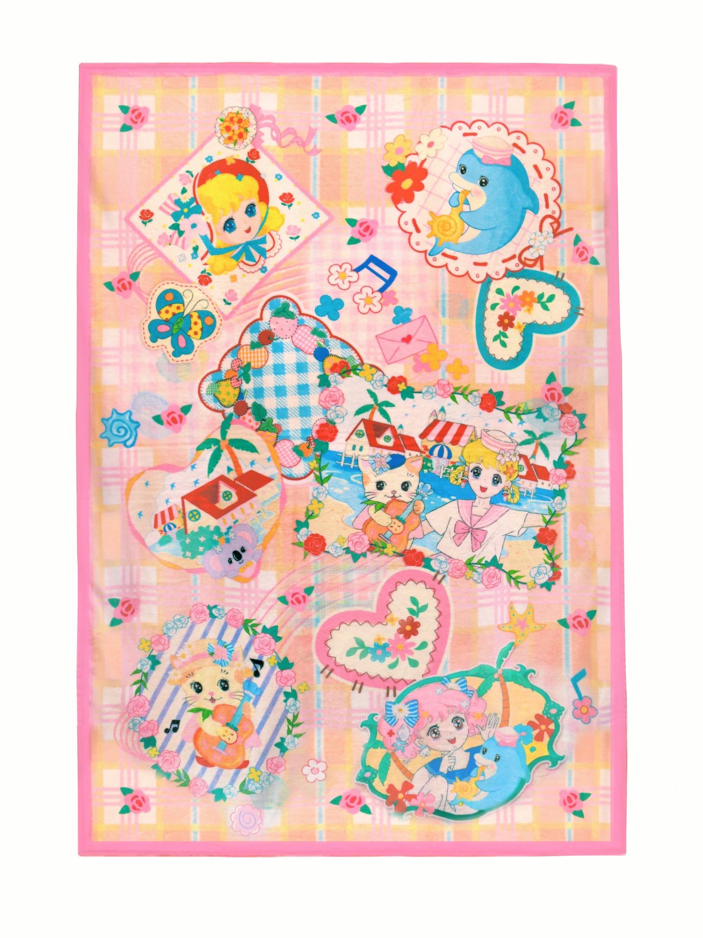 Beach Beauty Girl Air Conditioning Blanket