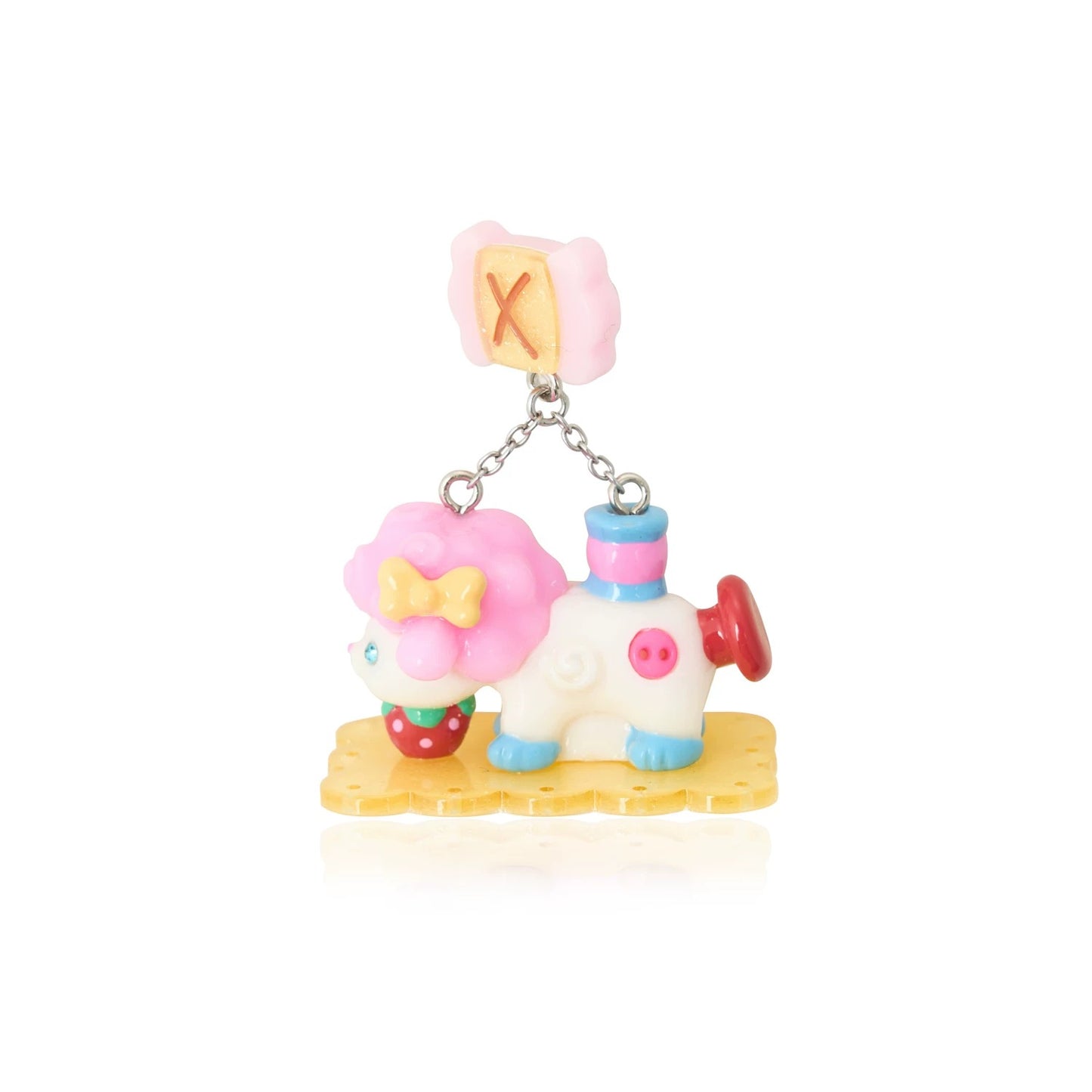 Original Retro "Little Lamb" Sewing Machine Resin Earrings, Ear Clips, and Rings